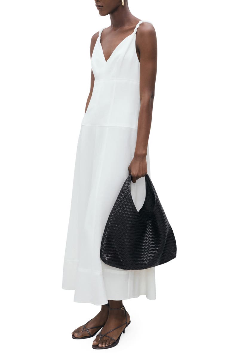 MANGO V-Neck A-Line Dress, Main, color,