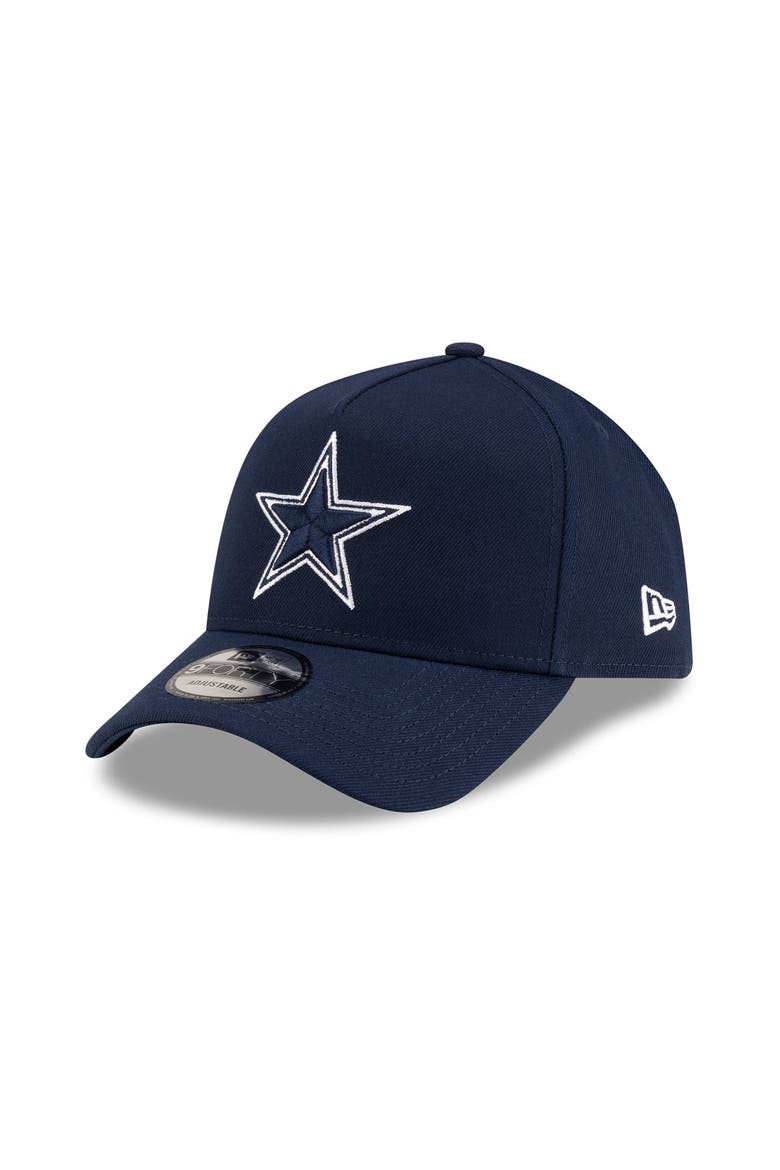 Youth New Era  Navy Dallas Cowboys 9FORTY A-Frame Adjustable Hat, Main, color, Navy