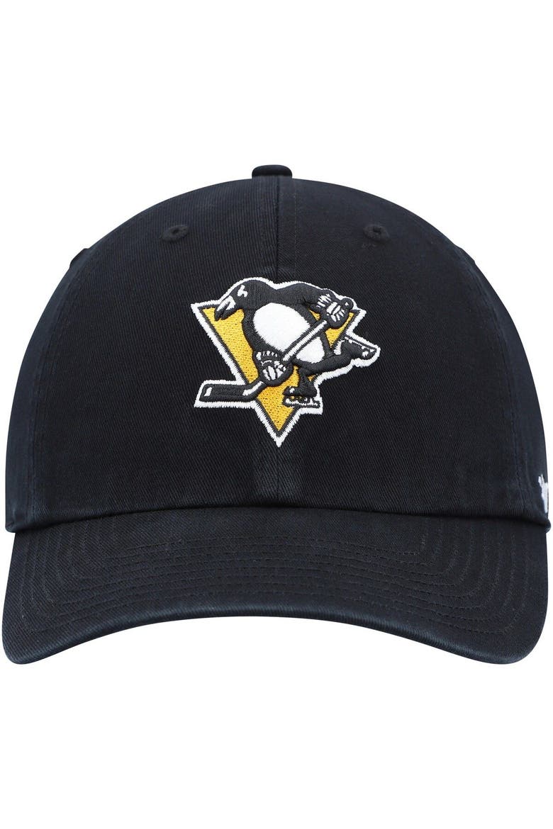 Men's '47 Black Pittsburgh Penguins Team Clean Up Adjustable Hat, Alternate, color, Black