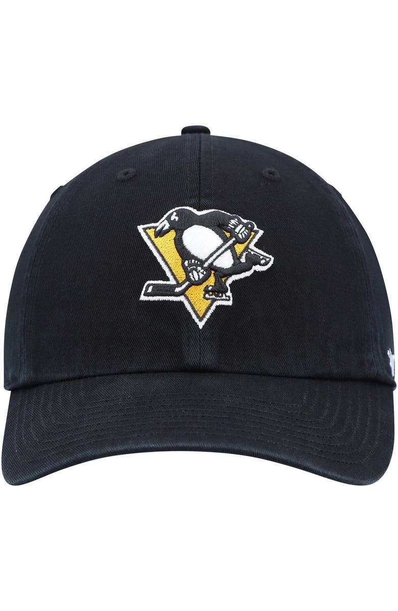 '47 Men's '47 Black Pittsburgh Penguins Team Clean Up Adjustable Hat, Alternate, color, Black