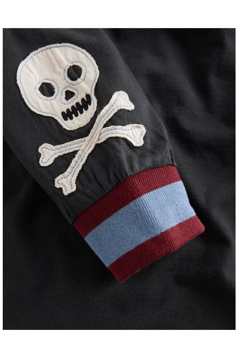 Kids' Appliqué Long Sleeve T-Shirt, Alternate, color, SHADOW GREY SKULLS