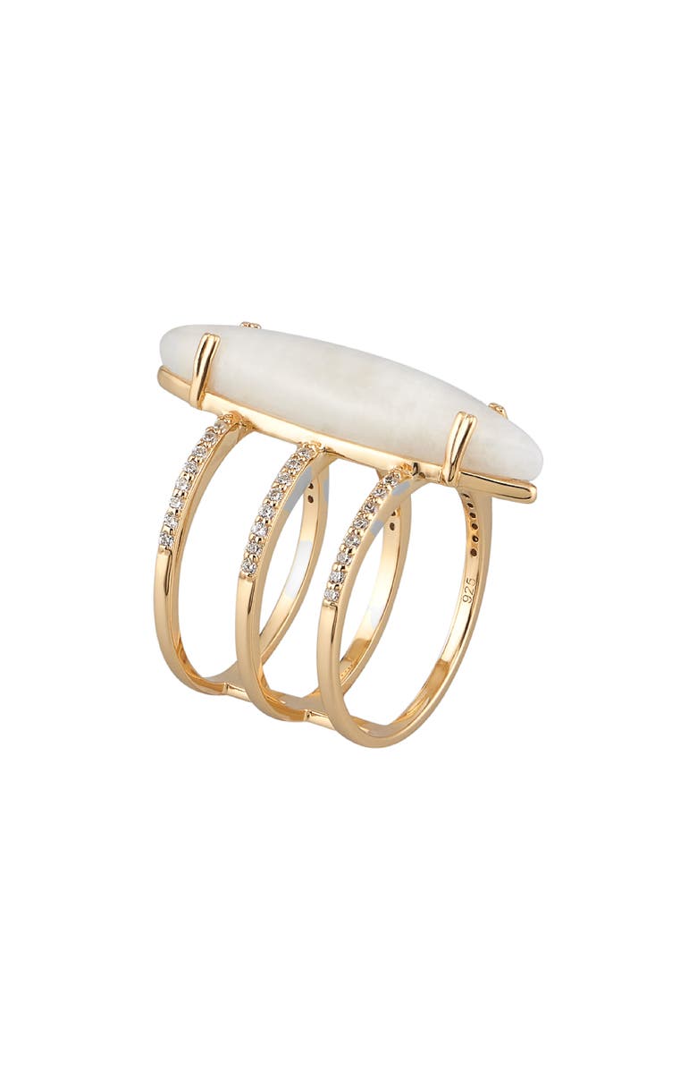 ADORNIA FINE Marquis Moonstone Ring, Alternate, color, White