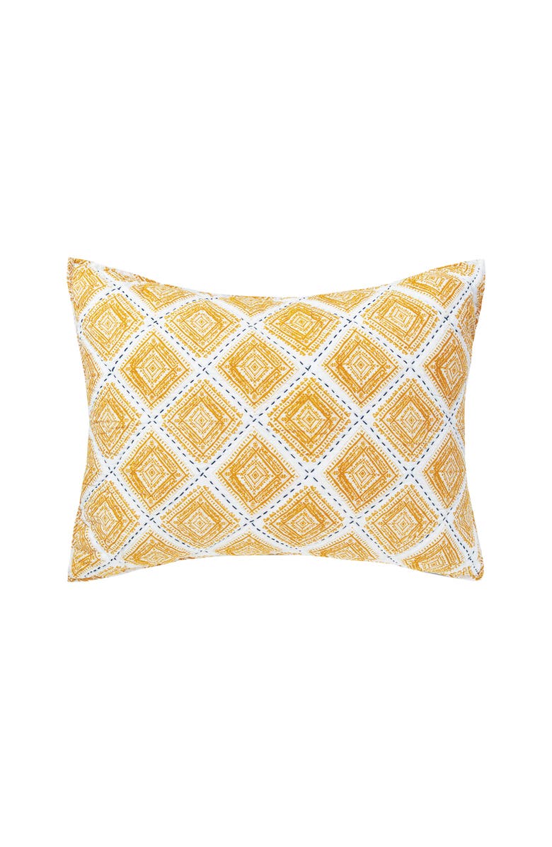 carol & frank 20" x 26" Carver Geometric Cotton Standard Sham - Machine Washable, Main, color, Yellow