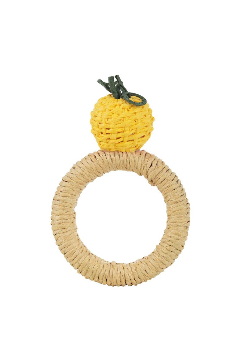 Lemon Napkin Ring - Set of 4, Alternate, color, Yellow