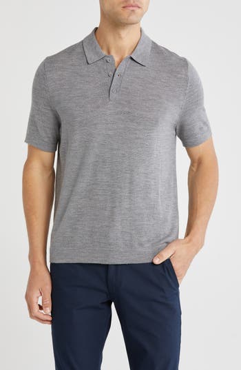Nordstrom Merino Wool Polo In Gray
