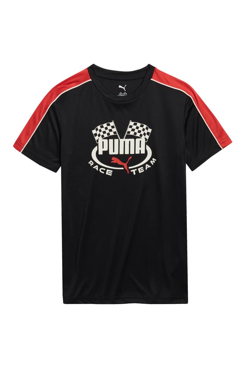 Kids' Vintage Moto Graphic T-Shirt, Main, color, BLACK