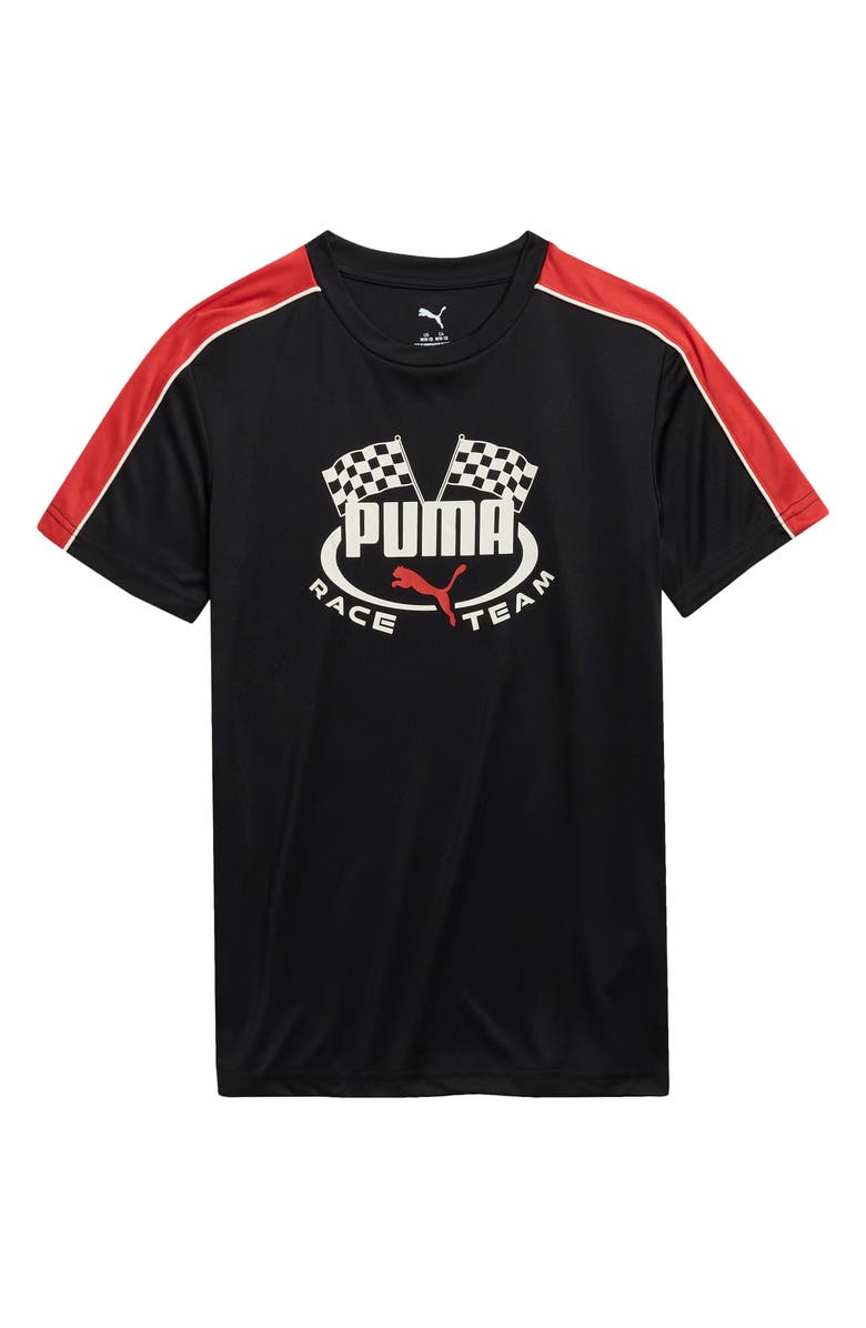 PUMA Kids' Vintage Moto Graphic T-Shirt, Main, color, Black
