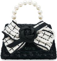 Puttisu Coco Ribbon Bow Pearl Handbag