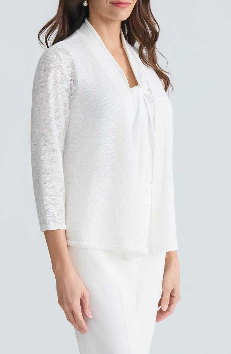 KASPER Open Front Slub Cardigan, Alternate, color, 