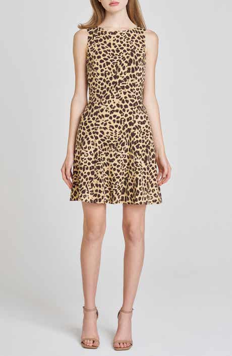 WAYF Natasha Leopard Print Minidress
