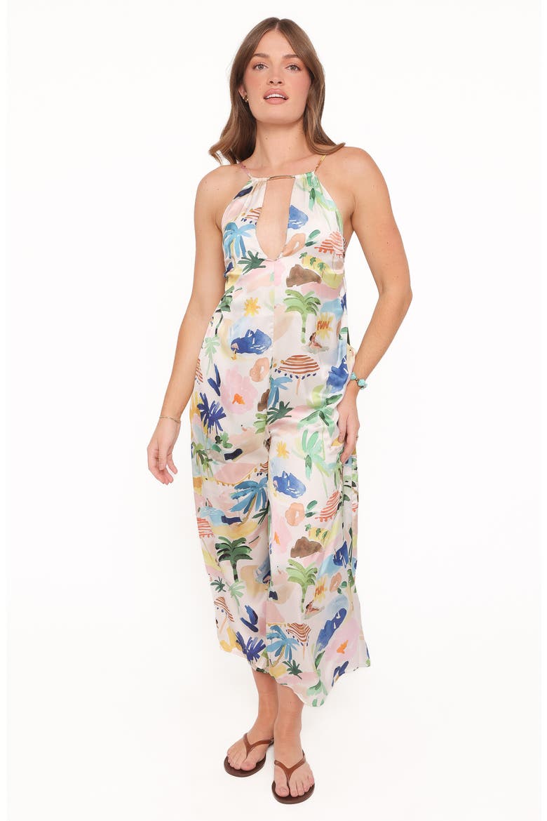 Jess Halter Neck Jumpsuit, Alternate, color, CREAM RESORT ISLE