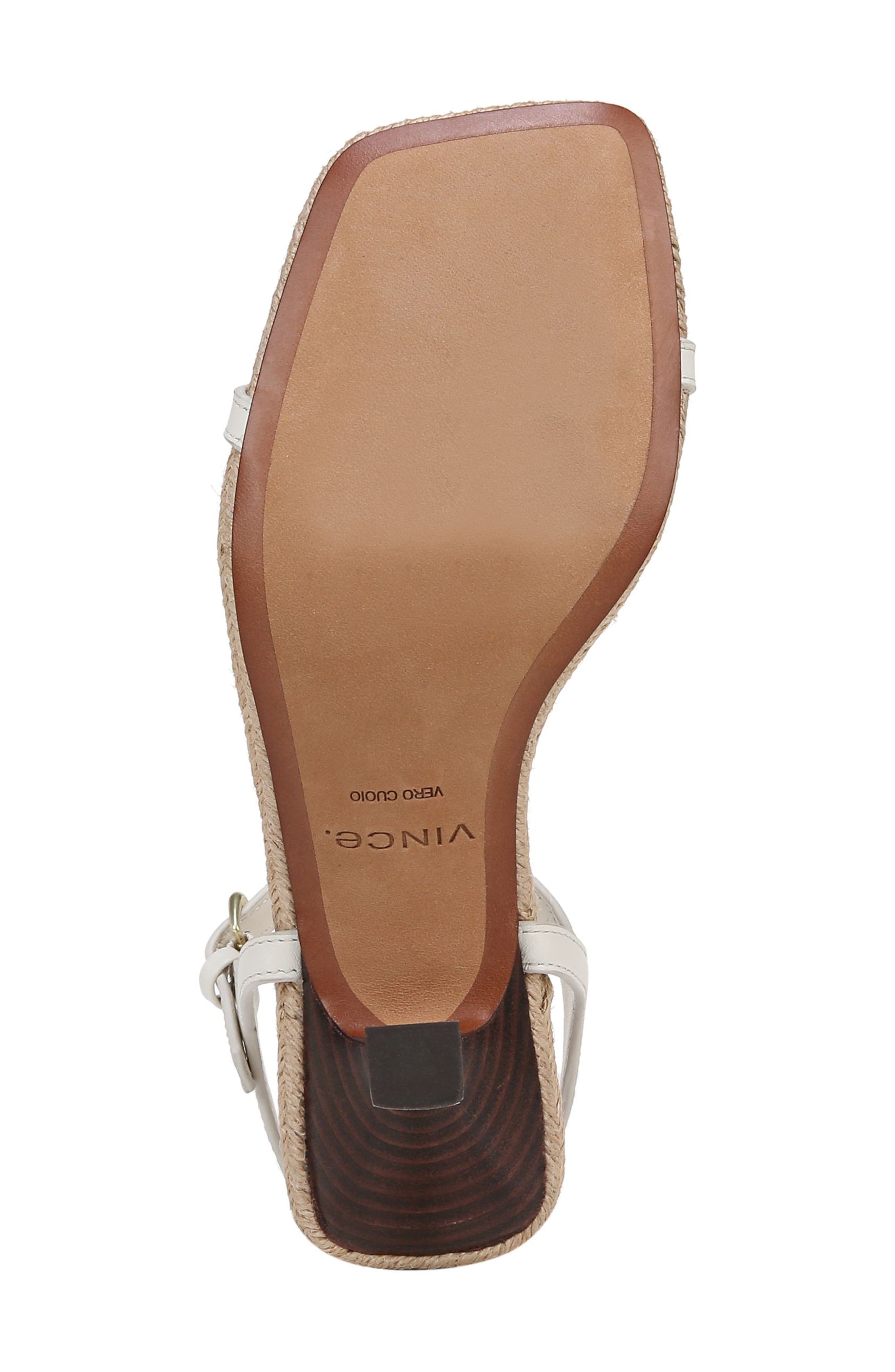 Vince Coco Ankle Strap Espadrille Kitten Heel Sandal, Alternate, color, 