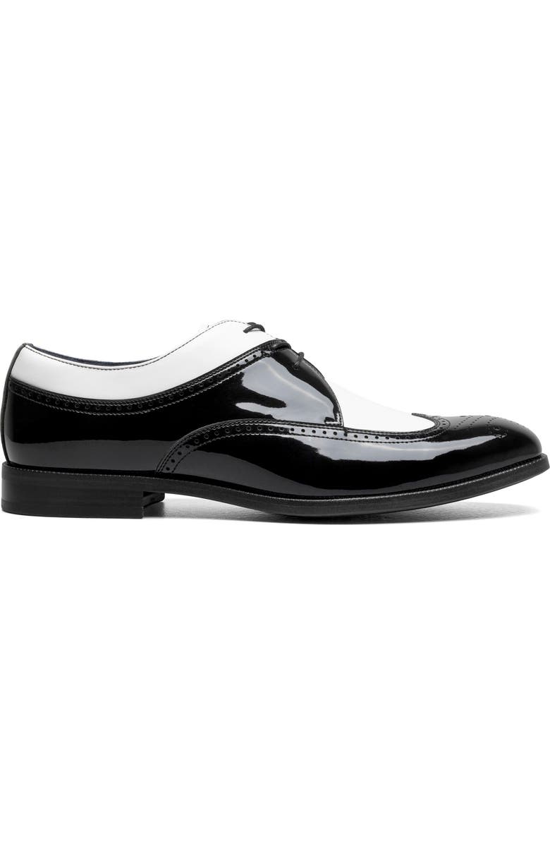 Stacy Adams Dayton II Wingtip Oxford, Alternate, color, Black/ White