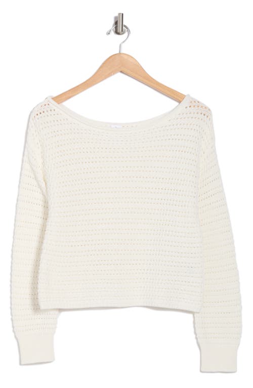 Abound Open Stitch Cotton Sweater In Ivory