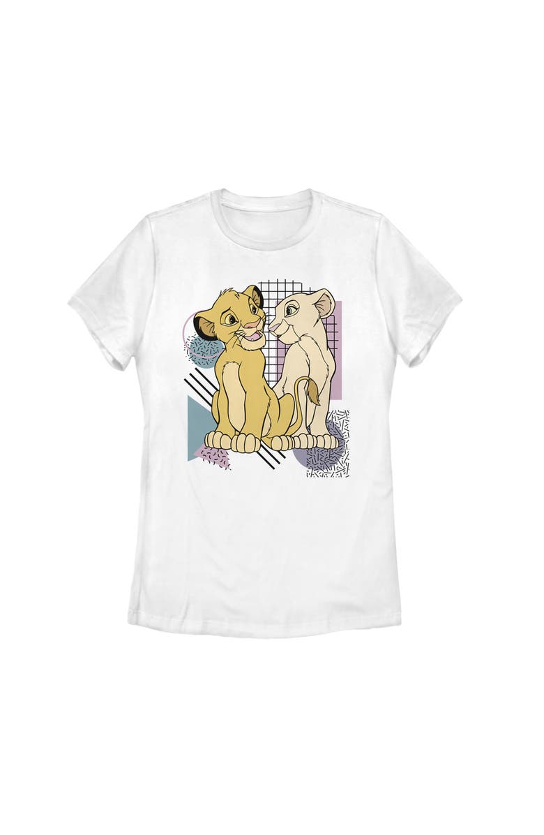 Lion King Women's Lion King Bold Retro Cub Love Graphic T-Shirt, Main, color, White