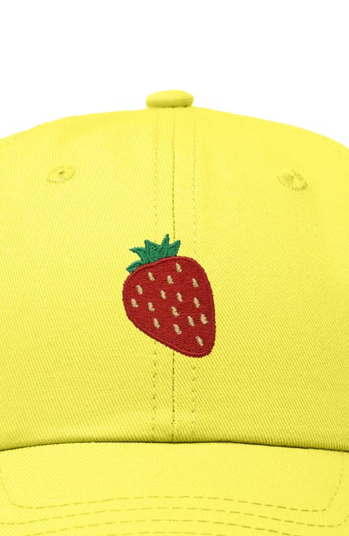 Dalix Strawberry Hat In Yellow
