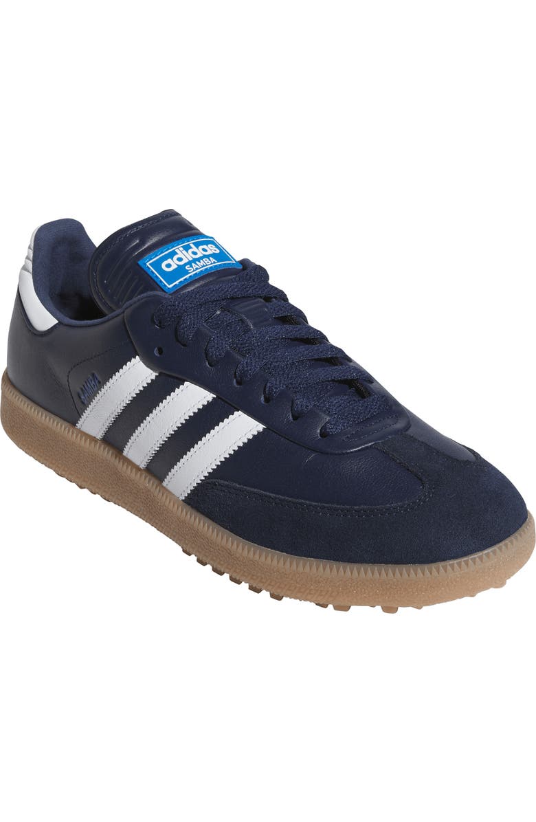 adidas Samba Golf Shoes, Main, color, Indigo/ White