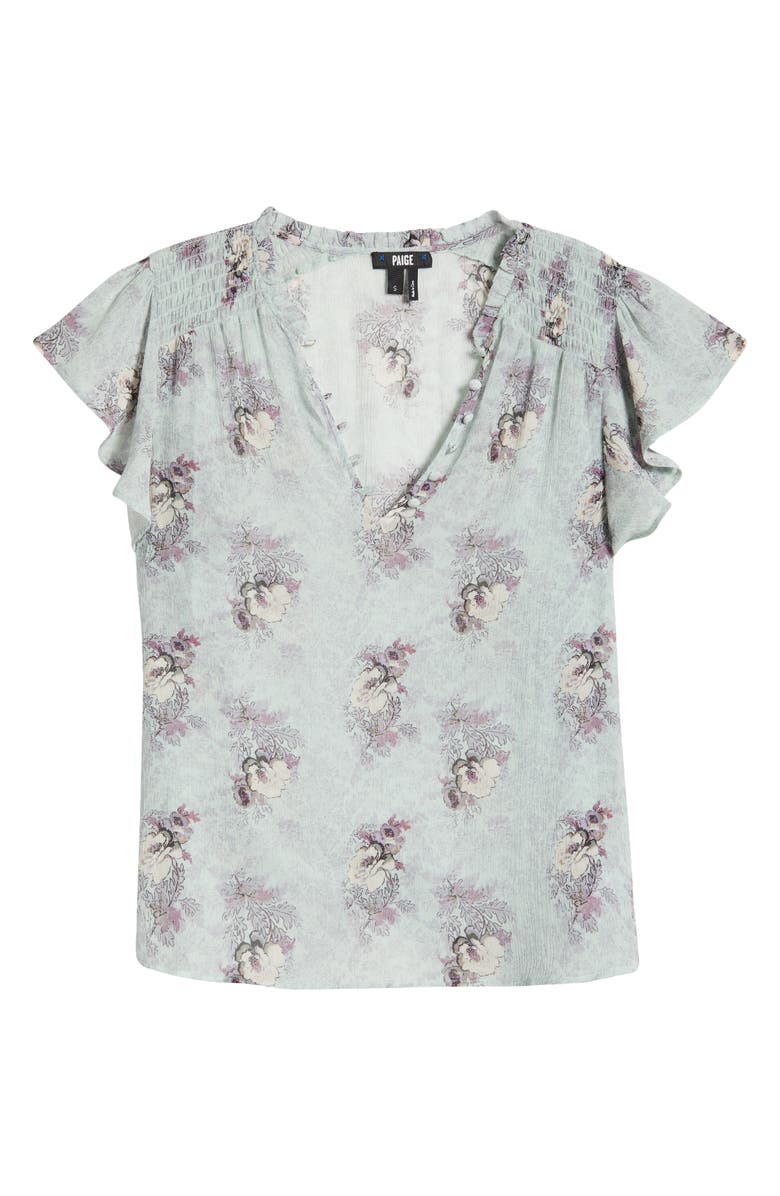 PAIGE Dewan Floral Print Silk Top, Alternate, color, 
