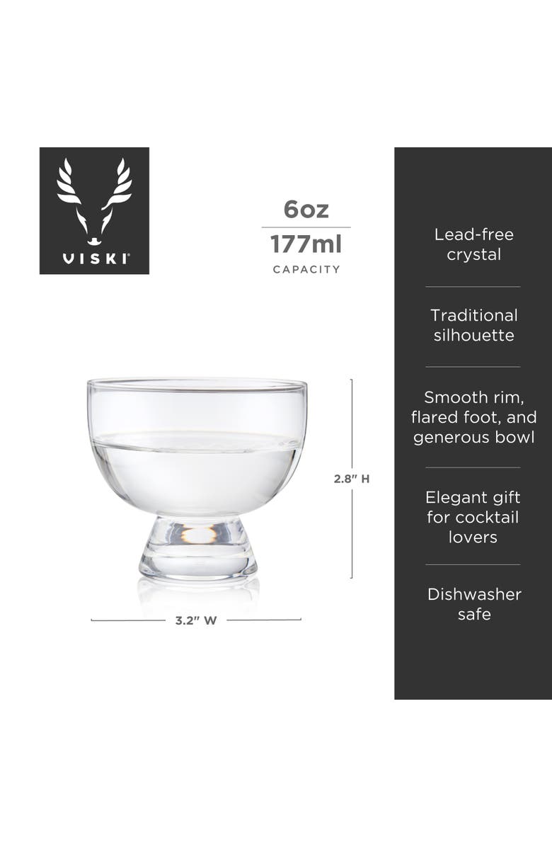 Viski Crystal Mezcal Glasses Set of 2, Alternate, color, Clear