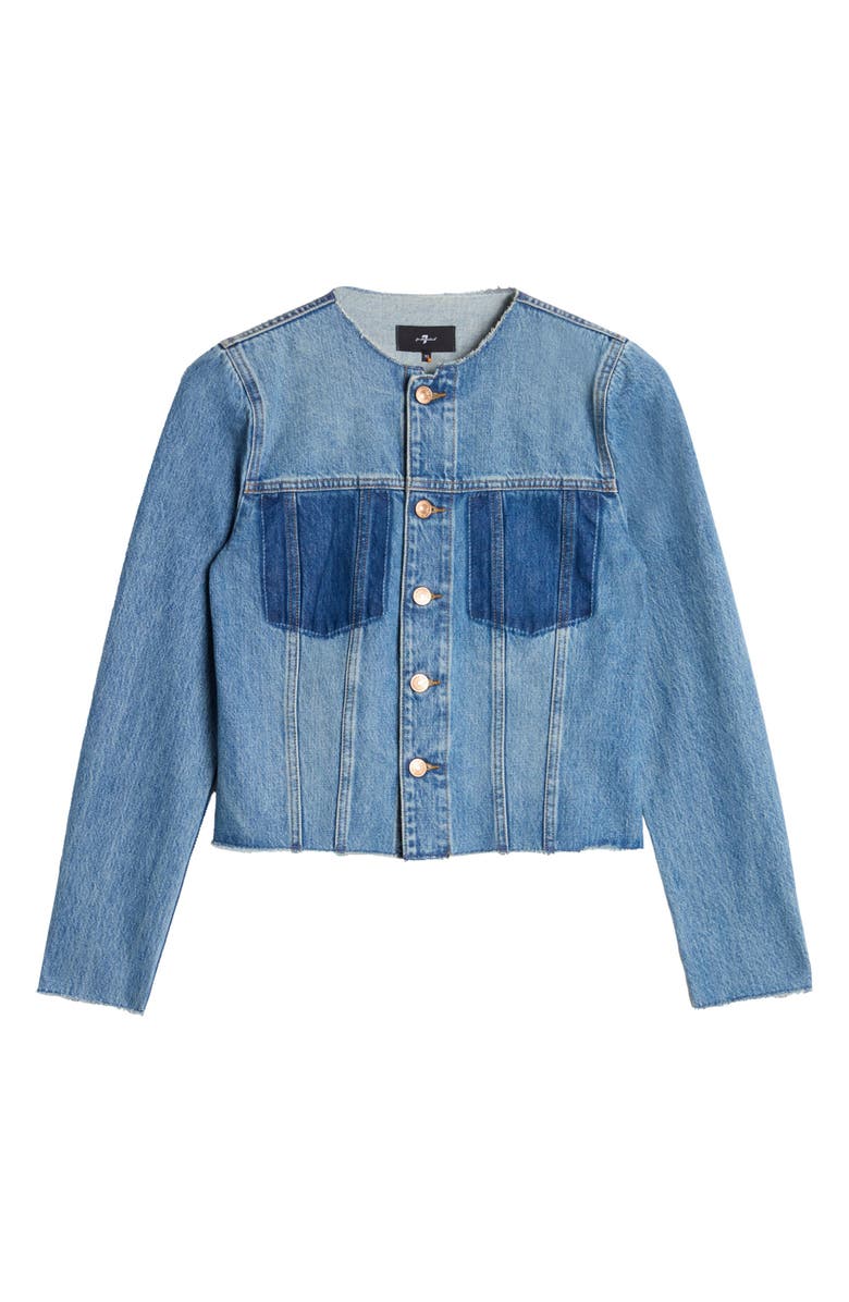 7 For All Mankind Vicky Denim Jacket, Alternate, color, Shadowcrest