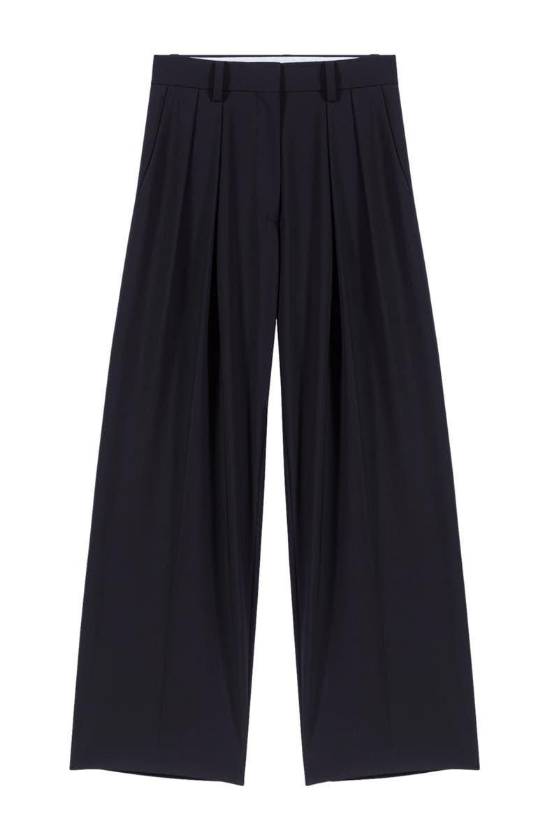 maje Wide-leg trousers with belt, Alternate, color, 