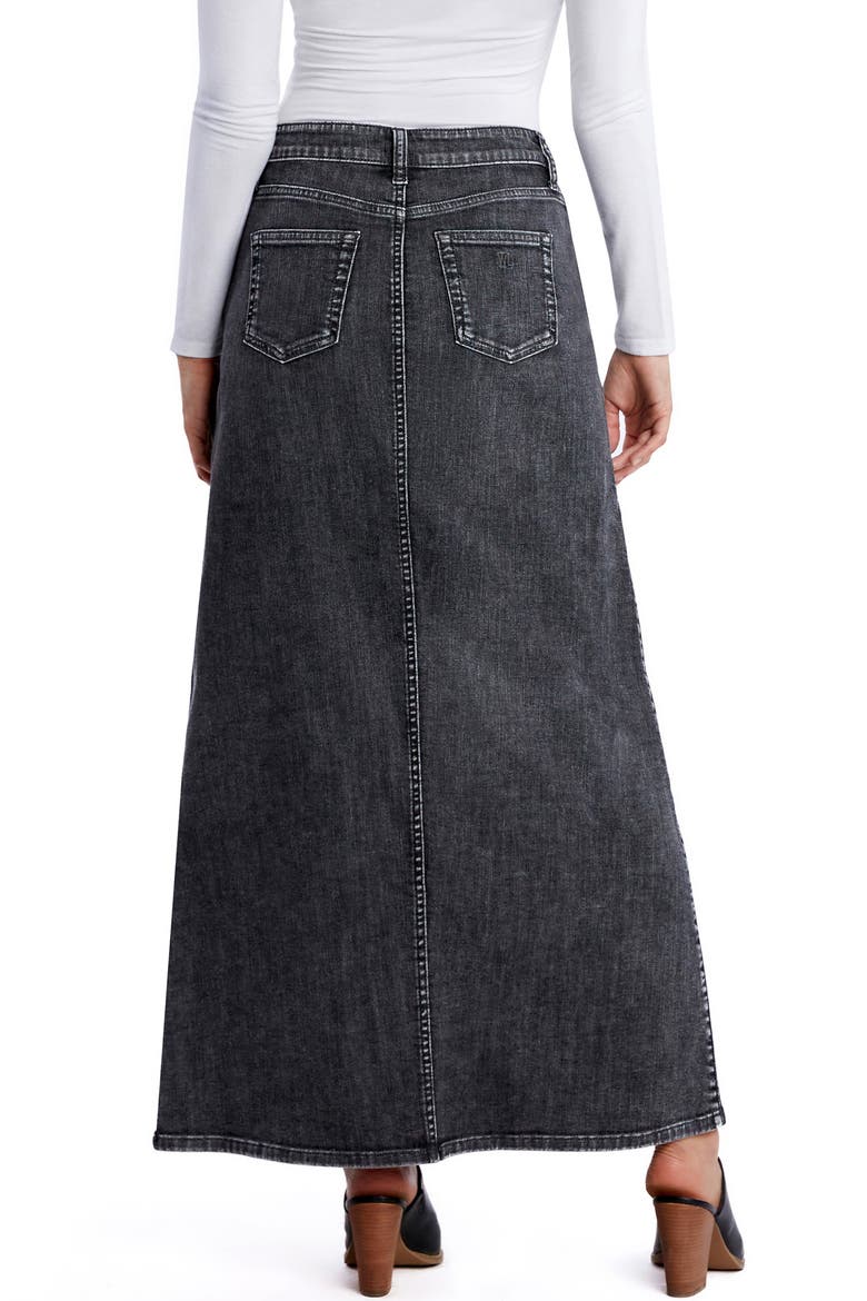 Maria Denim Maxi Skirt, Alternate, color, PATCH GREY