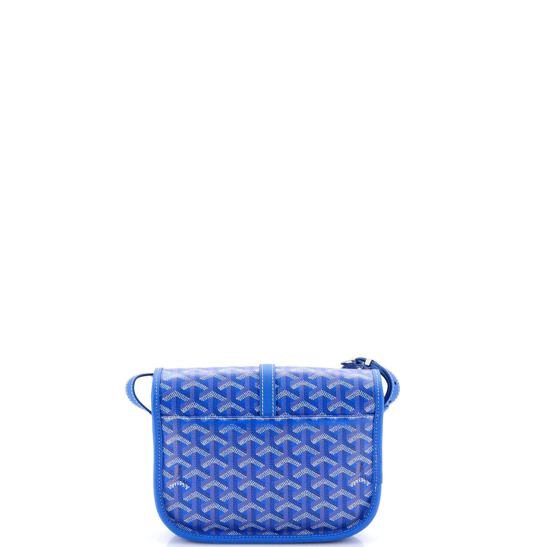 Pre-Owned Goyard Belvedere III Messenger Bag Coated Canvas with Leather PM, Alternate, color, Blue