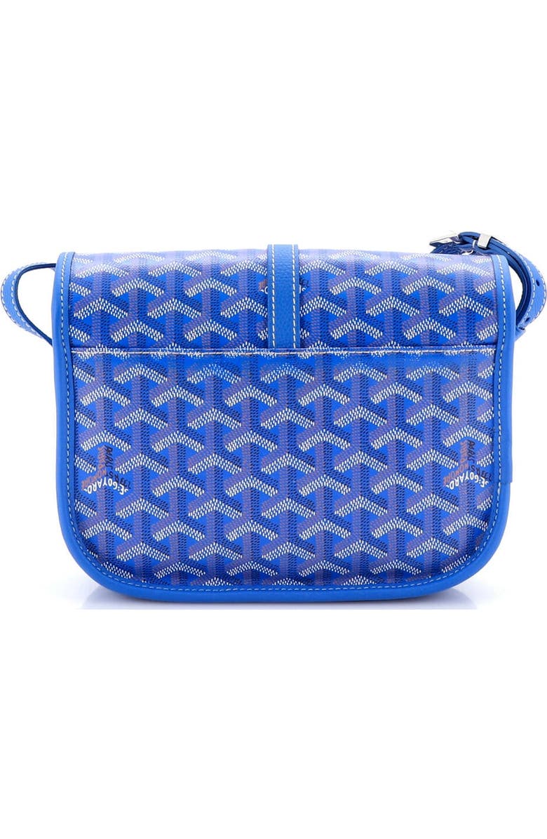 Pre-Owned Goyard Belvedere III Messenger Bag Coated Canvas with Leather PM, Alternate, color, Blue