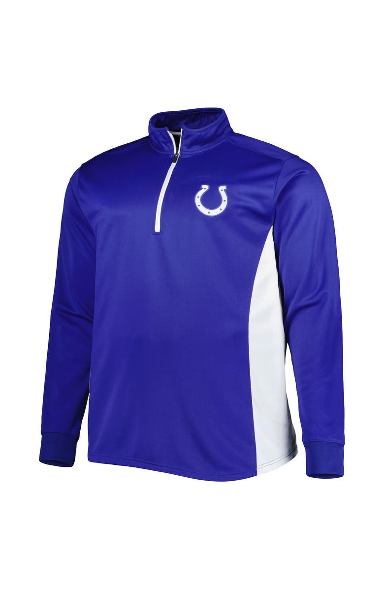 PROFILE Men's Royal Indianapolis Colts Big & Tall Quarter-Zip Top, Alternate, color, 
