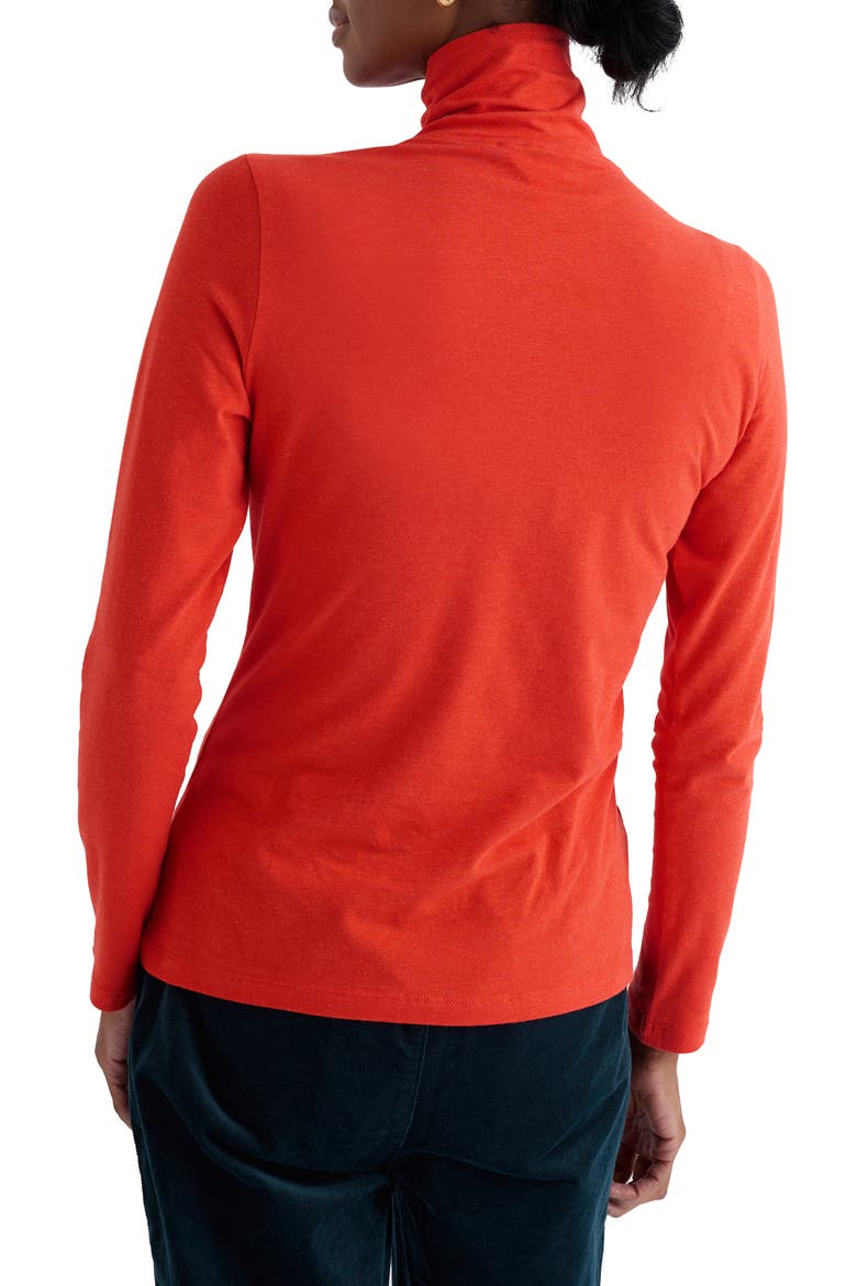 Landing Turtleneck Stretch Organic Cotton Top, Alternate, color, MELANGE BUCKET