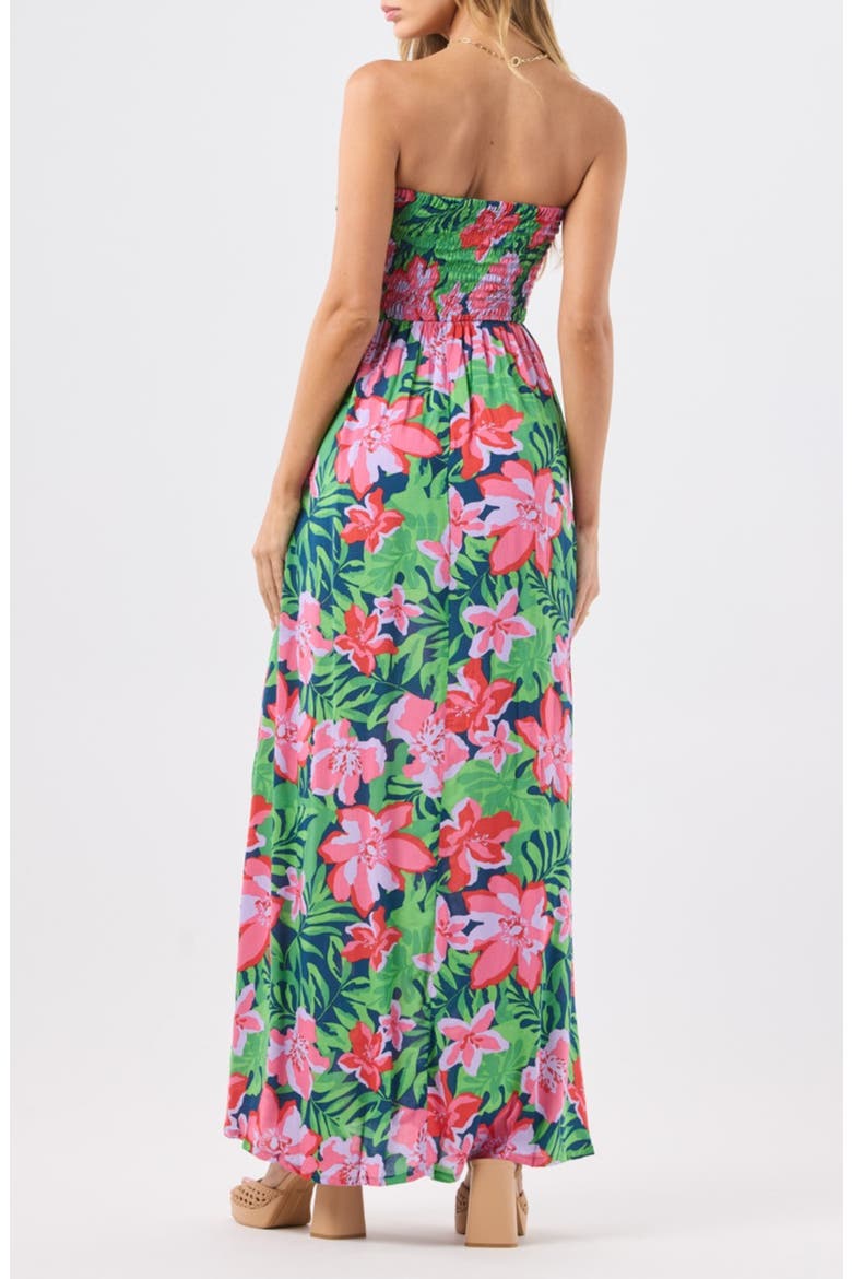 Emilia Strapless Maxi Dress, Alternate, color, HONDURAS NAVY