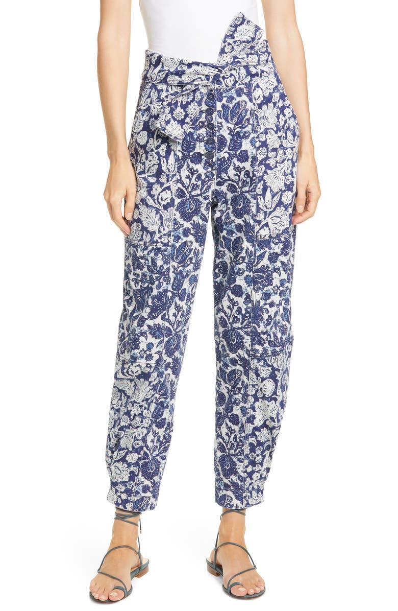 Ulla Johnson Floral Print Storm Jeans, Main, color, 