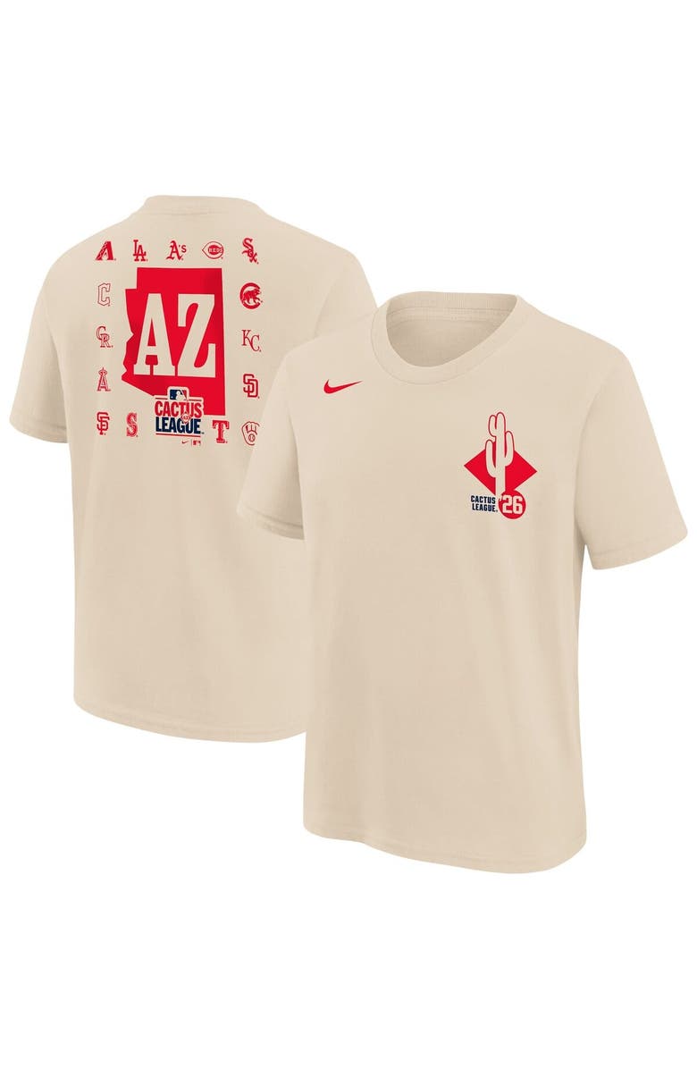 Nike Youth Nike Natural 2026 Spring Training Cactus League T-Shirt, Main, color, Natural