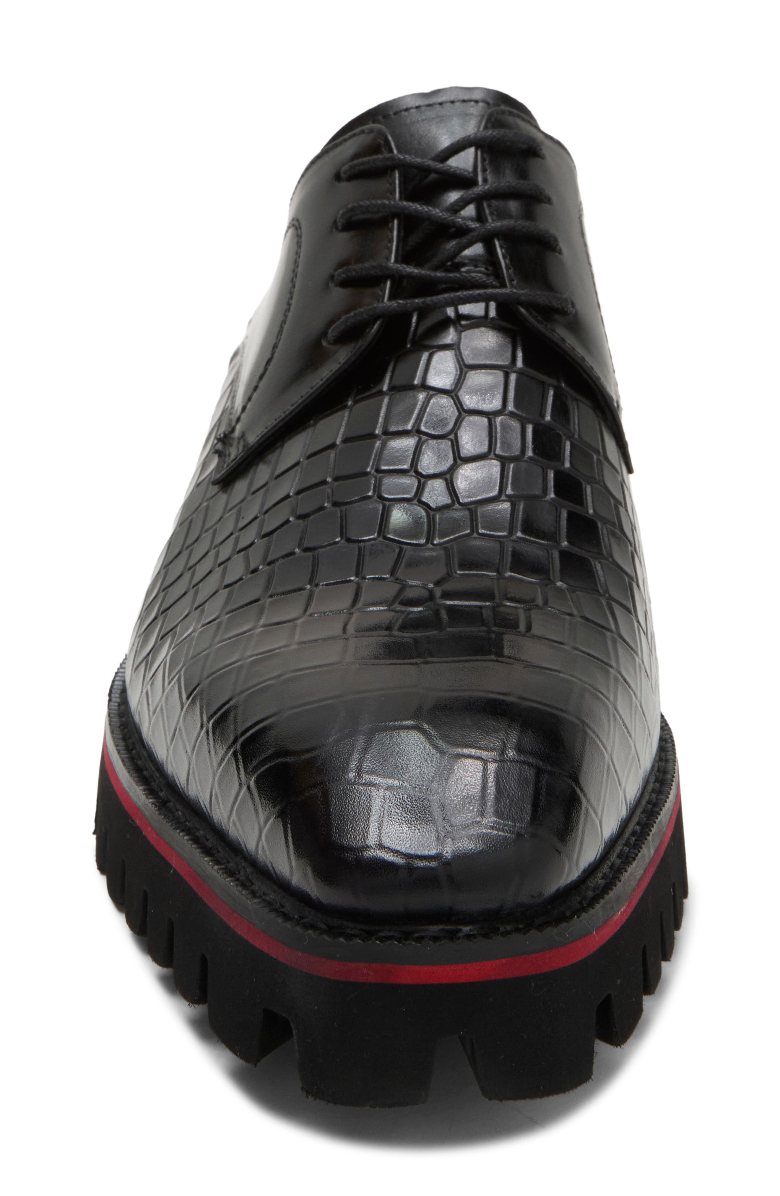 Gotti Plain Toe Derby, Alternate, color, BLACK