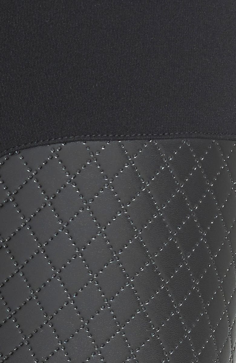 Nordstrom Quilted Panel Ponte Leggings, Alternate, color, 