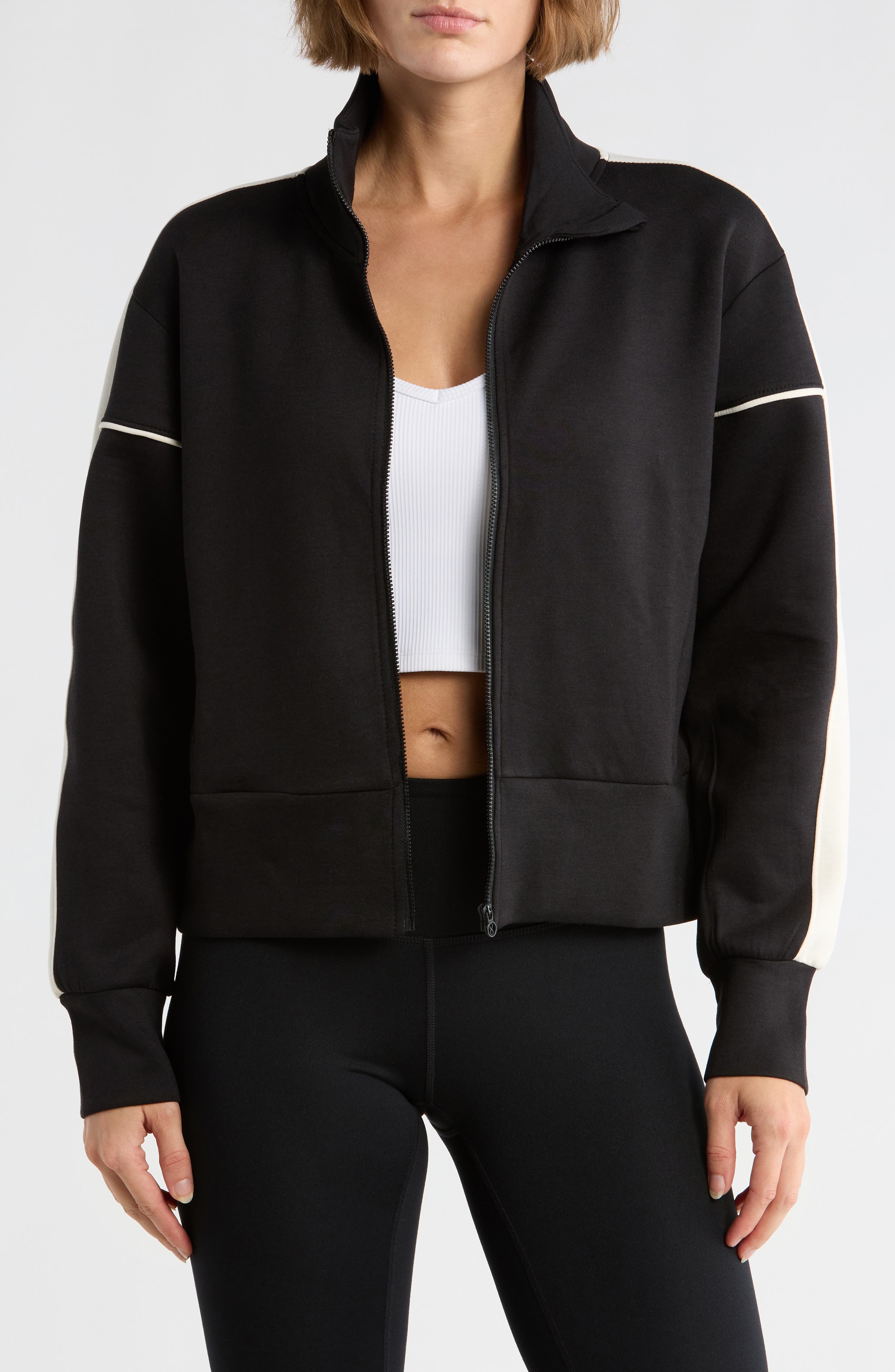 LAYER 8 Archaeo Performance Scuba Knit Top