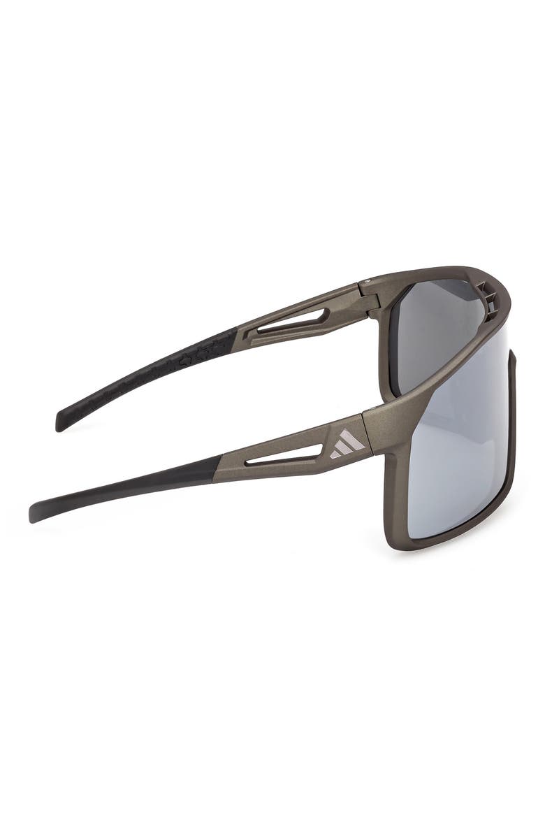 Mirrored Shield Sunglasses, Alternate, color, DARK GREEN / SMOKE MIRROR