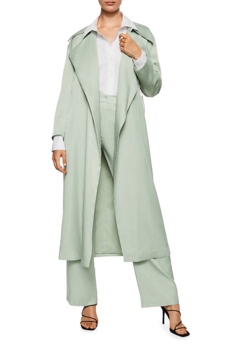 MANGO Belted Fluid Trench Coat, Main, color,