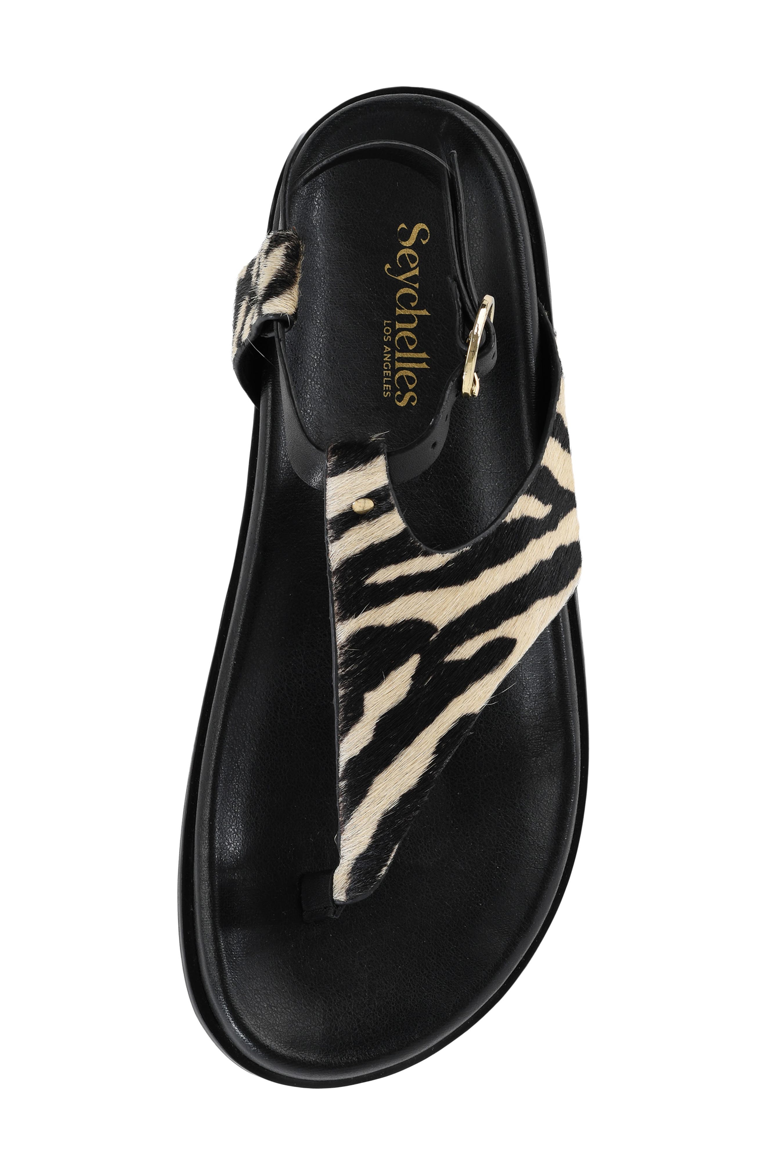 Seychelles In the Zone Ankle Strap Platform Sandal, Alternate, color, Zebra