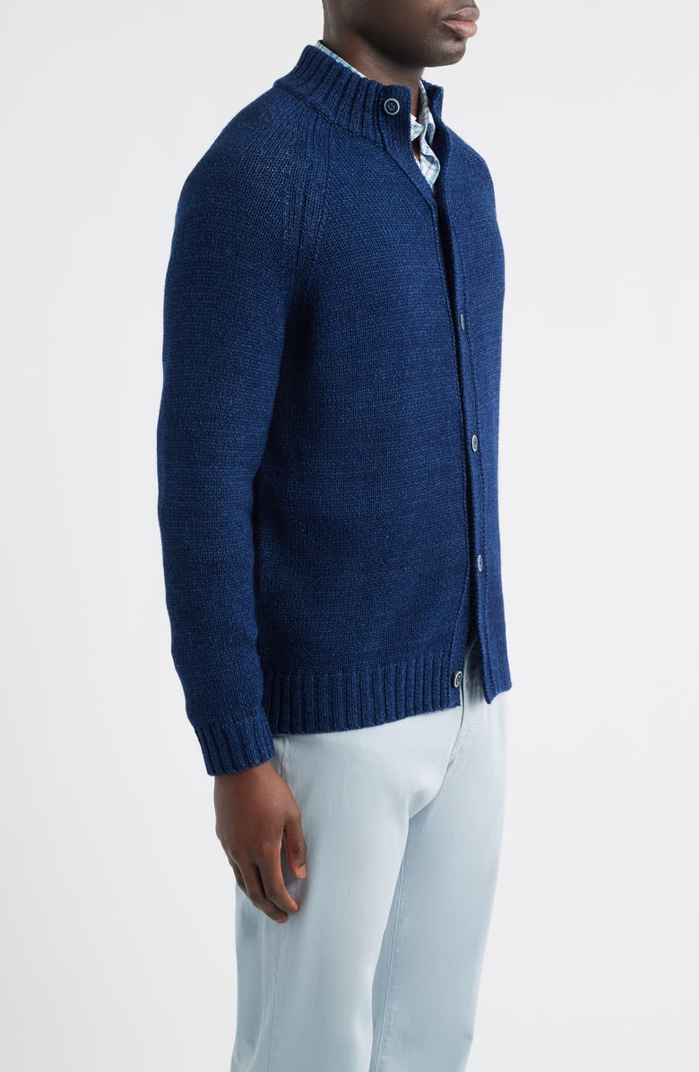 Peter Millar Crown Crafted Tilden Cardigan, Alternate, color, Navy