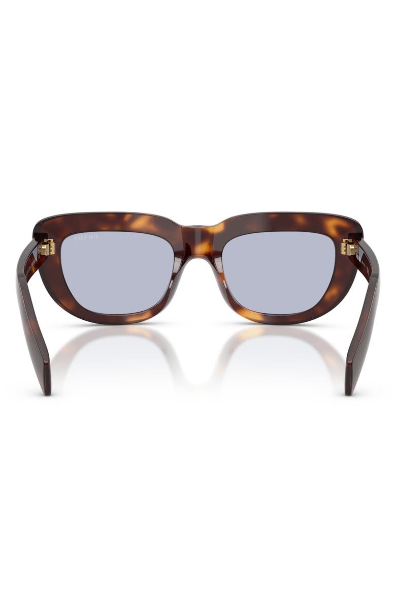 Prada 53mm Rectangular Sunglasses, Alternate, color, Classic Tortoise / Blue