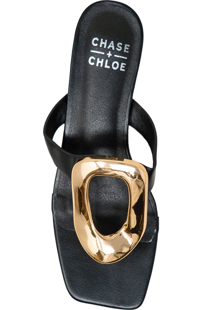 CHASE AND CHLOE Raya Bit Slide Sandal, Alternate, color, Black