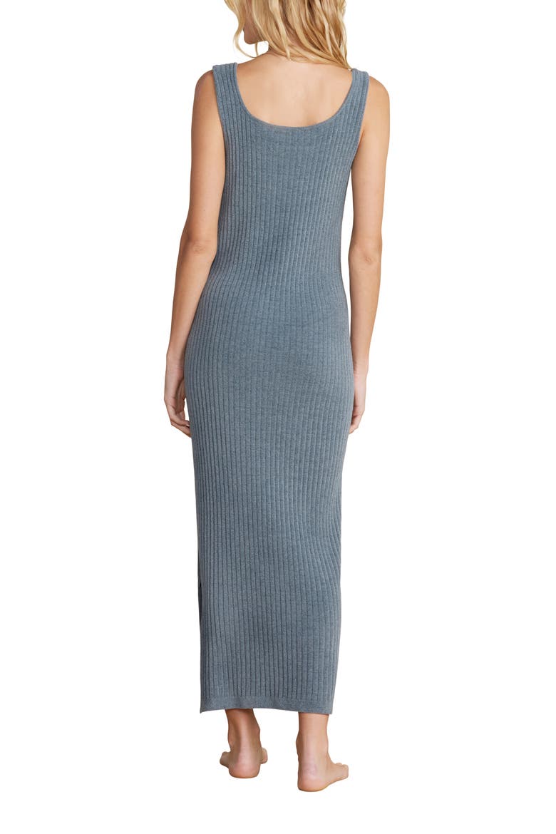 CozyChic® Ultra Lite® Rib Square Neck Midi Dress, Alternate, color, BLUE COVE