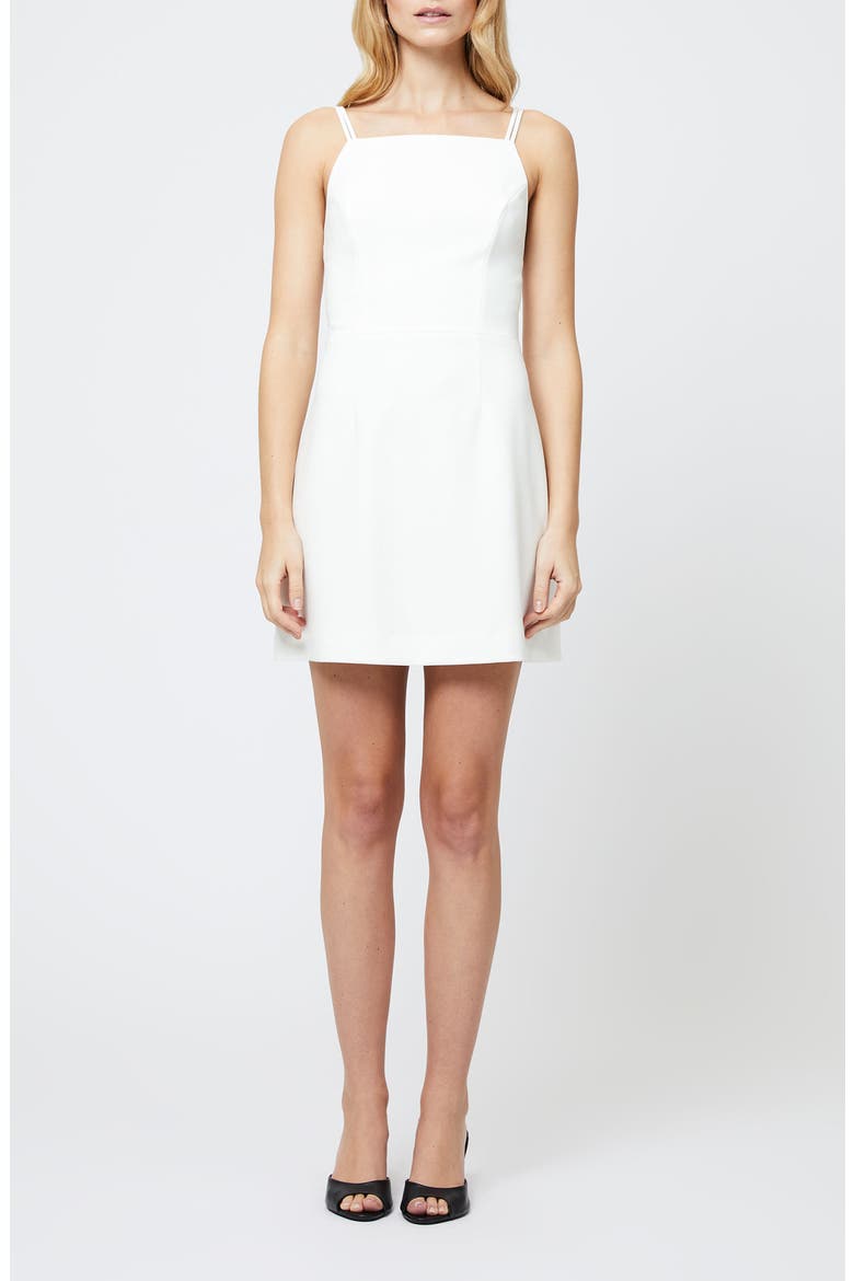 Whisper Square Neck Minidress, Main, color, SUMMER WHITE