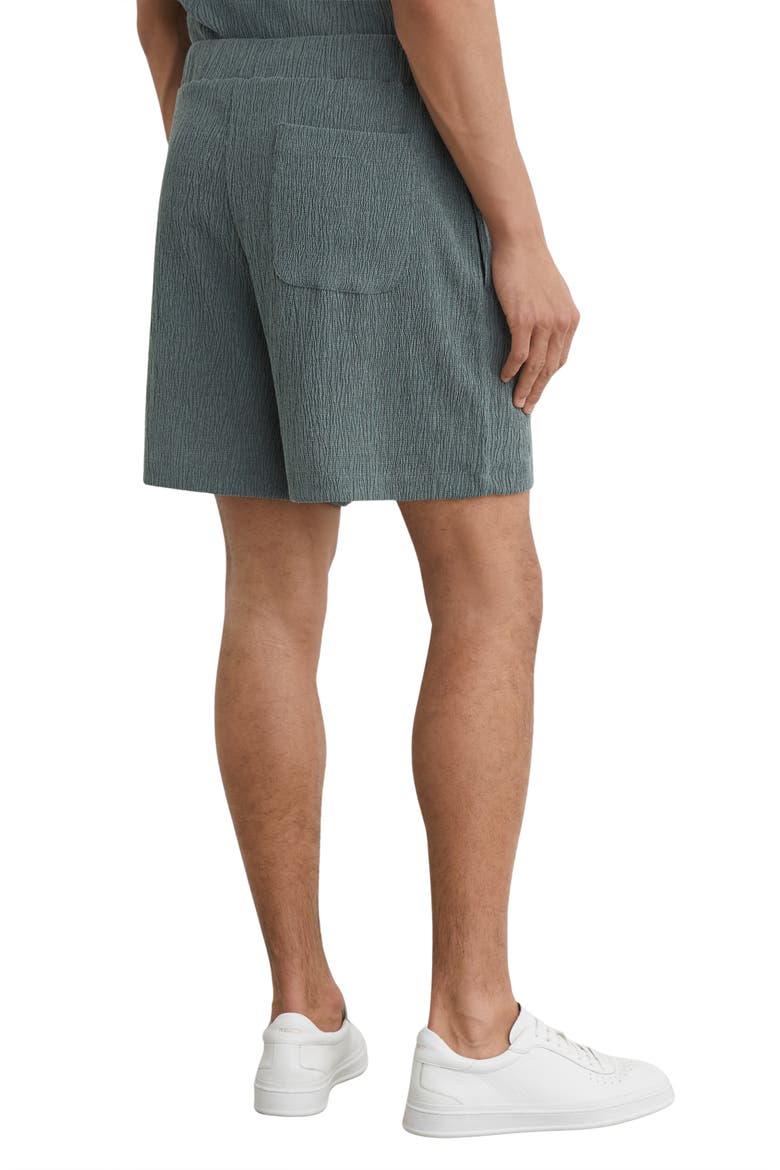 Flint Crepe Drawstring Shorts, Alternate, color, DARK SAGE