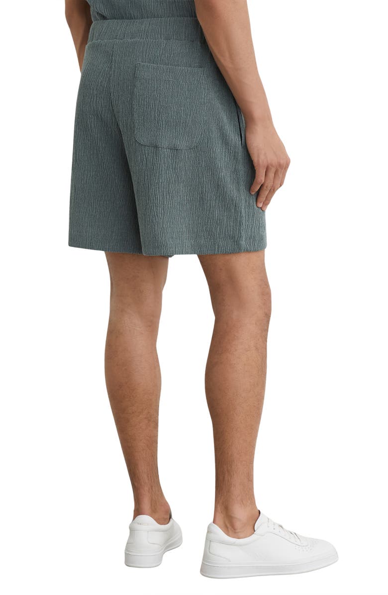Reiss Flint Crepe Drawstring Shorts, Alternate, color, Dark Sage