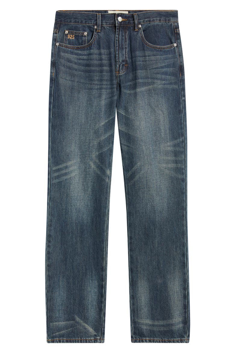 Stock Straight Leg Jeans, Alternate, color, DARK WASH