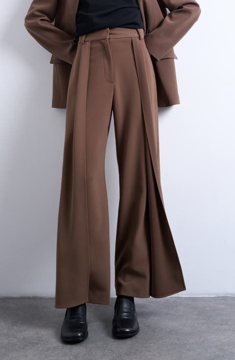 Pleated Volume Wide Leg Pants