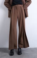 Topshop Pleated Volume Wide Leg Pants