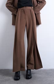 Topshop Pleated Volume Wide Leg Pants
